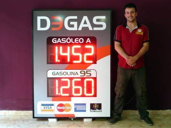Front or Rear Access Gas Station Display Electronic Sign Board with 24-inch LED Display