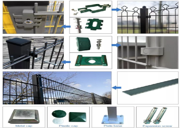 Robust Double Loop Wire Fencing Panels Easy Install Long Service Life
