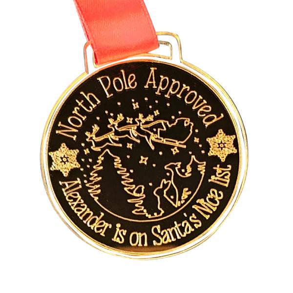 Детские рождественские медали из цинкового сплава для праздничных игр