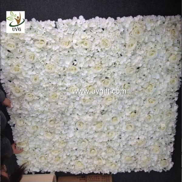 UVG 5ft rose wall weddings in white artificial silk hydrangea flowers for party backdrops CHR1126