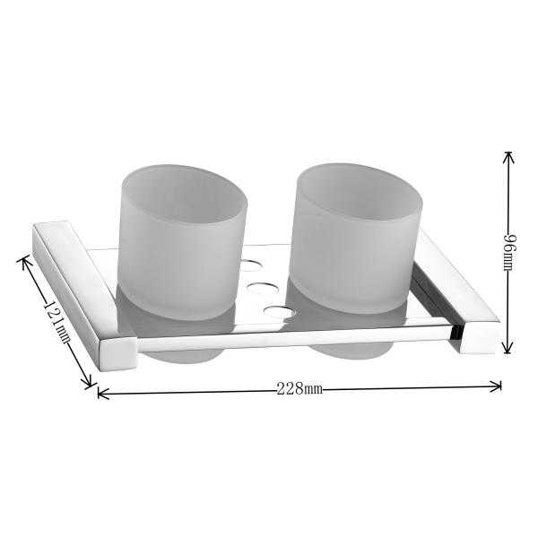 Держатель зубной щетки держателей Tumbler Bathroom ODM OEM установленный стеной двойной