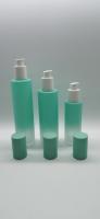 Frasco de loção de vidro gradiente de luxo com tampa de bomba OEM 120ml 100ml 40ml