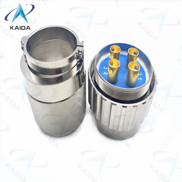 Conector Elétrico Circular da Série Y50DX Alumínio Níquel Electroless Plug 4 Contatos.Y50DX-D404TJ2