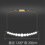 Светодиодная алюминиевая краска Золотая жемчужная столовая люстра 30W