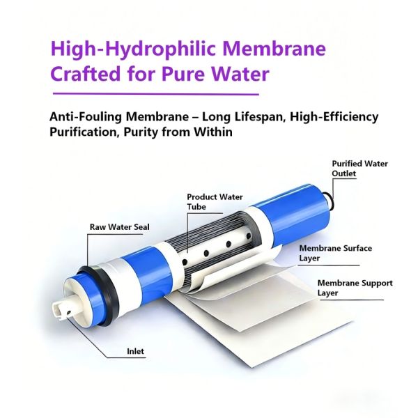 RO Water Purifier Accessories Reverse Osmosis Membrane Filter Cartridge