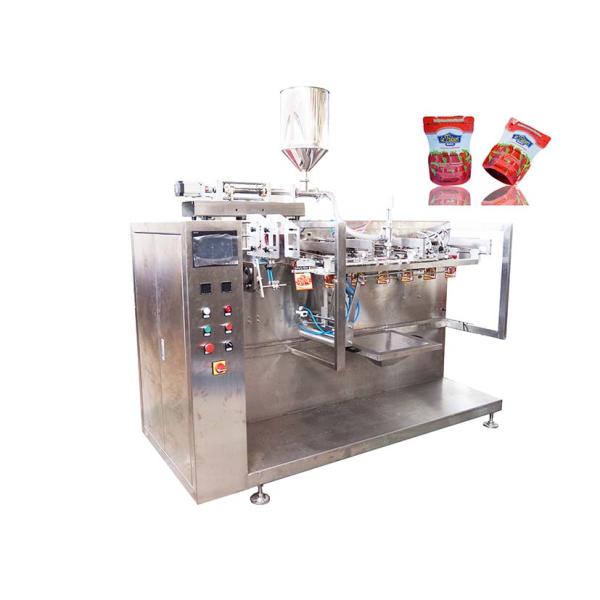 Sauce Premade Pouch Packaging Machine For Doypack , 3/4 Sides Sealed Bags , Pillow Bags