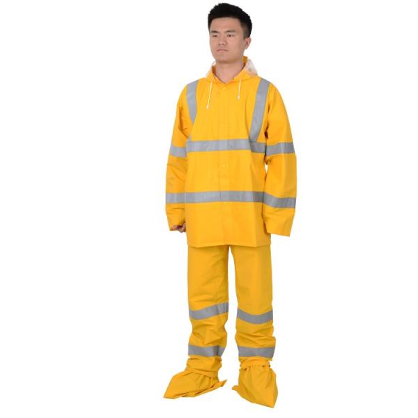 Обновите рыболовные снаряжения с помощью R102 PVC/Polyester/PVC Hooded Rain Suit All Season Wear