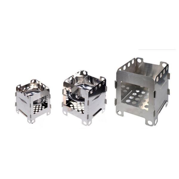 105mm Portable Stainless Steel Foldable Mini Backpacking Camping Wood Burning Stove