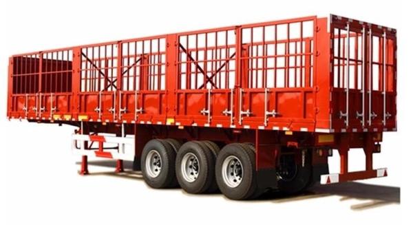 CIMC personnalisé 3 axes transport de marchandises lourdes en acier inoxydable conteneur de bétail clôture murale latérale remorque de fret