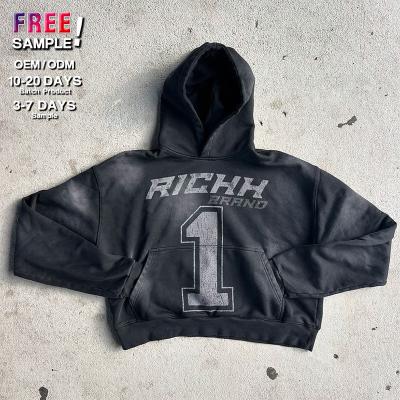 No String Custom Silk Screen Hoodies Heavy Weight