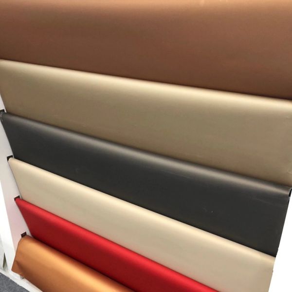Matte Metallic Soft Touch PVC Self Adhesive Film For Vacuum Press And Wrapping