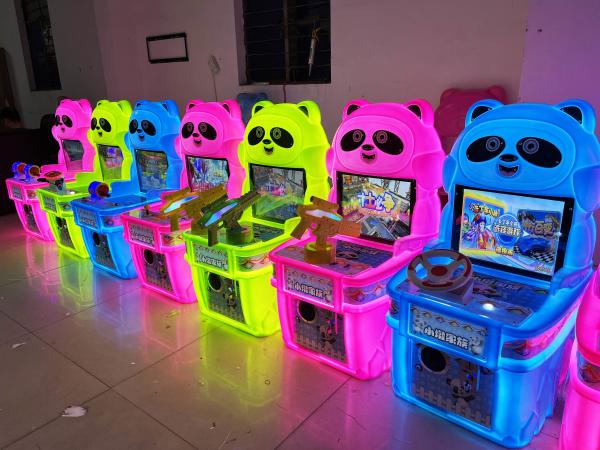 Children Panda Custom Arcade Cabinet Coin Operated Game Machine For Amusement Park