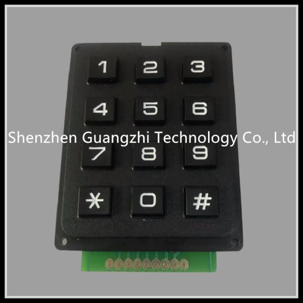 Teclado numérico plástico 3 do código do Pin de 12 ABS chaves * 4 conector da aviação do núcleo da matriz 4