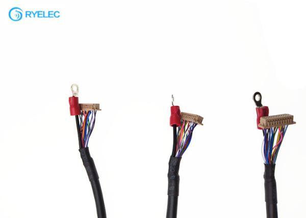 30 Pin FI-X30 / DF13 LVDS Cable Assembly With M3.0 Earth Ring For Monitor
