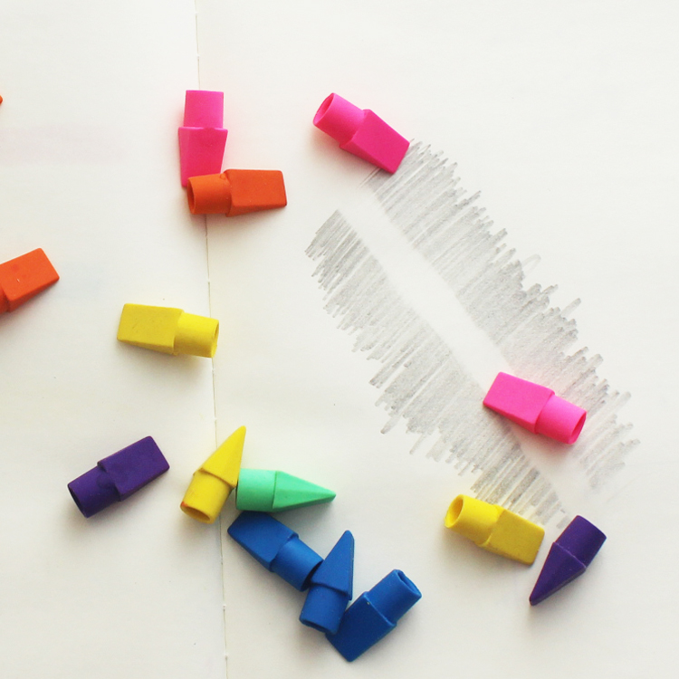 Wholesale Kids Stationery Custom Multicolor Creative Pencil Eraser