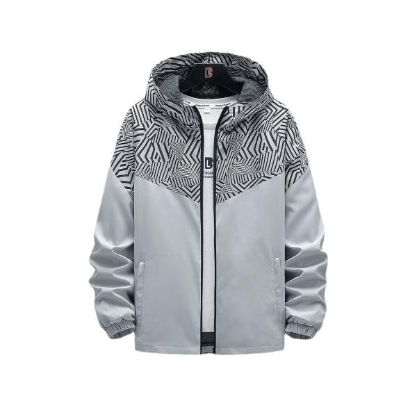 Waterproof Windproof Men's Coat Trendy Thin Anorak Regular Sleeve Style 100% Polyester