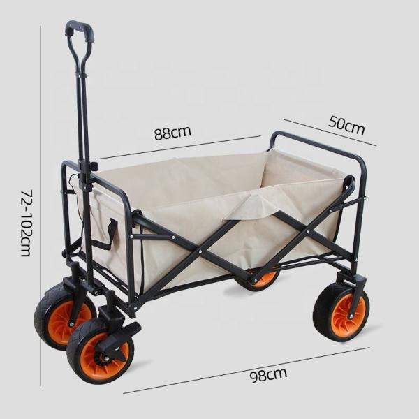 Collapsible Metal Folding Wagon 150L Capacity 100kg Load