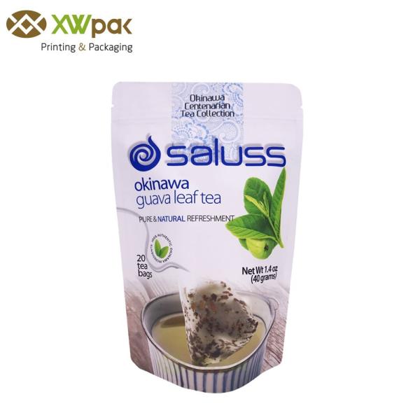Moisture - Proof Standup Zipper Top Aluminum Foil Custom Printing Plastic Bag For tea bag