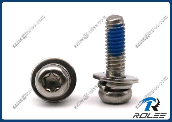 304 Stainless Steel Torx Self Locking SEMS Screw w/ Split Lockwasher & Flat Washer