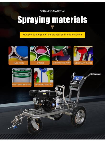 Gasoline Engine Road Marking Machine Cold Paint Pavement Striping Machine