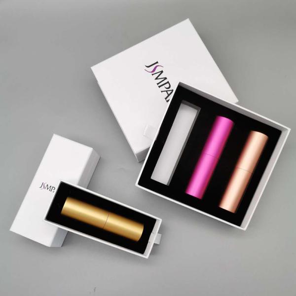 NEW Round White Marble Pattern Velvet Bag 8ml 10ml Aluminum Twist up Refillable Travel Perfume Atomizer