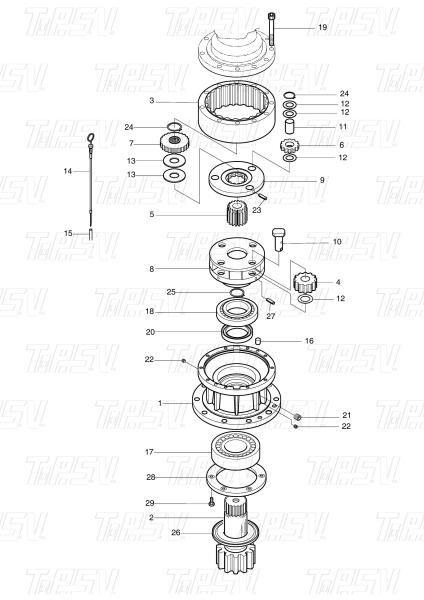 404-00062 DH150-7 Excavator Swing Drive Catalog Motors for Multiple Brands and Models