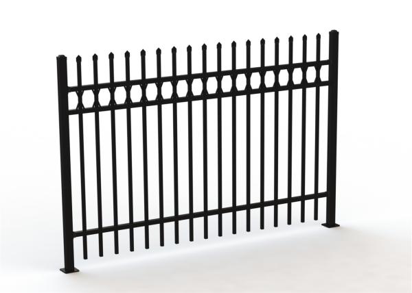 Heavy-Duty School Fence1800mm High X 2400mm Wide 2 rails	40X40X2.5mm wall thick upright	25X25X2.0	powder coated
