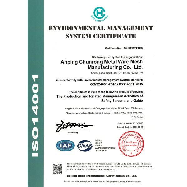 Anping Chunrong Metal Wire Mesh Manufacturing Co.,Ltd.