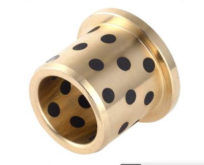 Os lubrificantes contínuos de JFB embutiram as buchas de bronze moldadas delubrificação do carregamento de luva da flange de rolamento da grafite