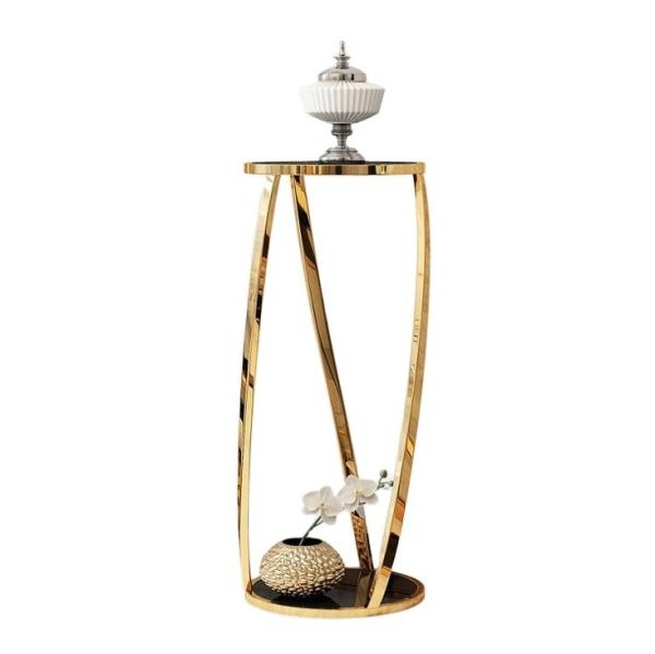 Flower pot shelf steel three layer stand for planter