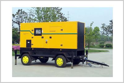 Gerador diesel montado reboque de 3 fios da fase 4, grupo de gerador diesel à prova de som