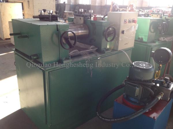 Small Two Roll Open Rubber Mixing Mill Laboratory Scale PLC Control 380V