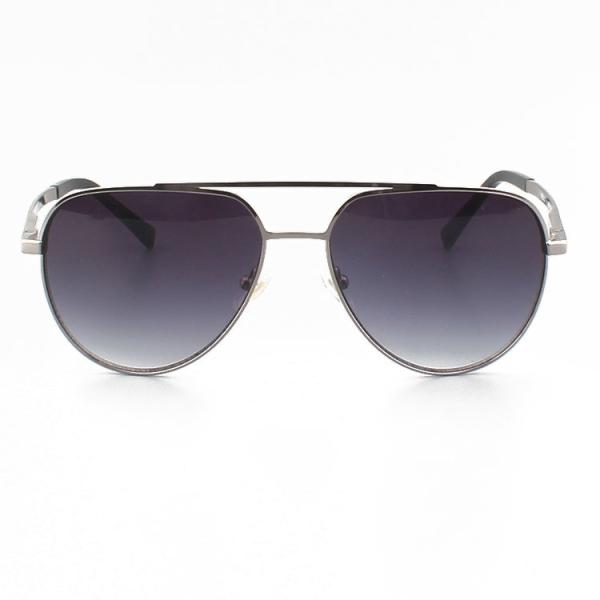 Unisex Polarized Lens Double Bridges Metal Frame Sunglasses