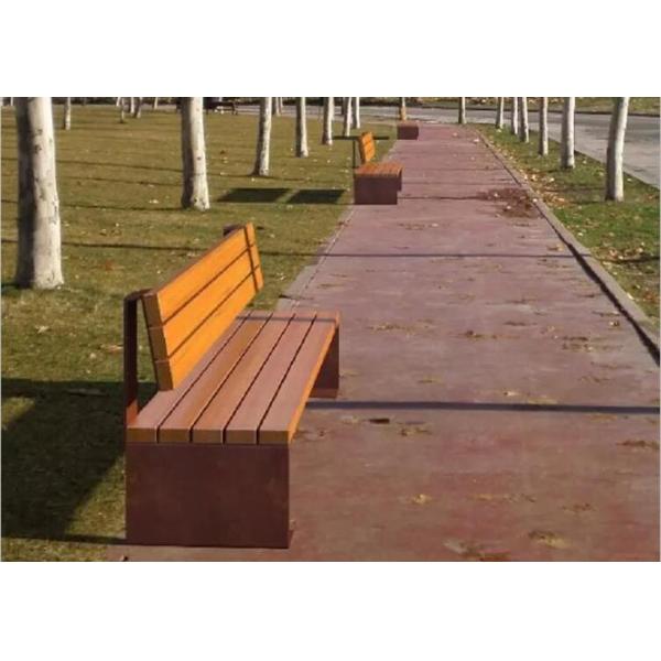 Суд Corten современного городского финиша ржавчины улицы стальной с деревянным местом