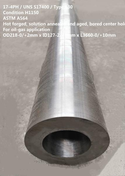 Martensitic precipitation Hardening stainless steel 17-4PH, SUS630 / S17400 thick wall thickness forged tube