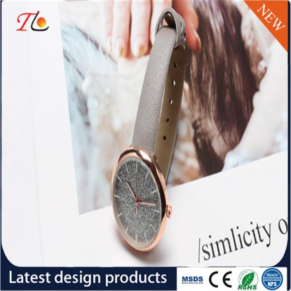 Wholesale Customization PU Watch Alloy Case Quartz Watch Fashion Watch Colorful Leather Band Shining Diamond Lady Watch
