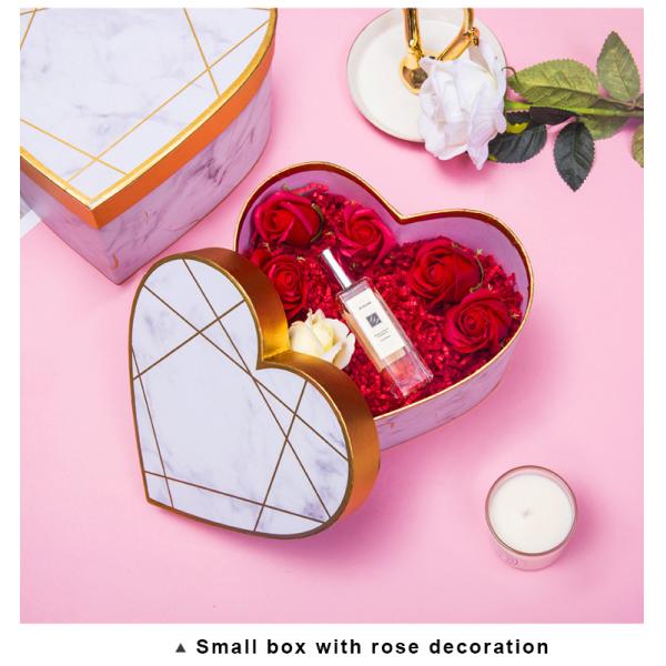 Сердце формирует коробку конфеты дня мраморизуя Валентайн подарочной коробки бумаги картона установило для Подарка Духов дам