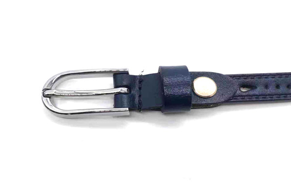 Magic Blue Women Genuine Leather  Belt  /  Thin Hollow Out Ladies Waist Belt