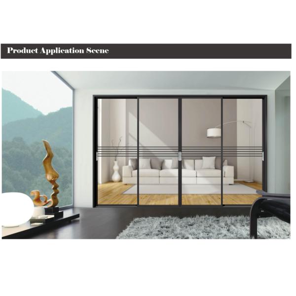 1.5-2.0mm Narrow Edge Aluminum Folding Windows Two Track Clear Tempered Glazed