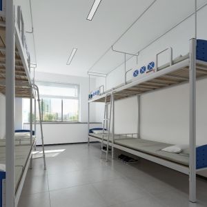 Support customization Stylish and Functional Dormitory Bunk Bed for Student Accommodations