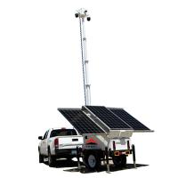 Remorque de sécurité solaire avec mât électrique de 7 m pour chantier de construction