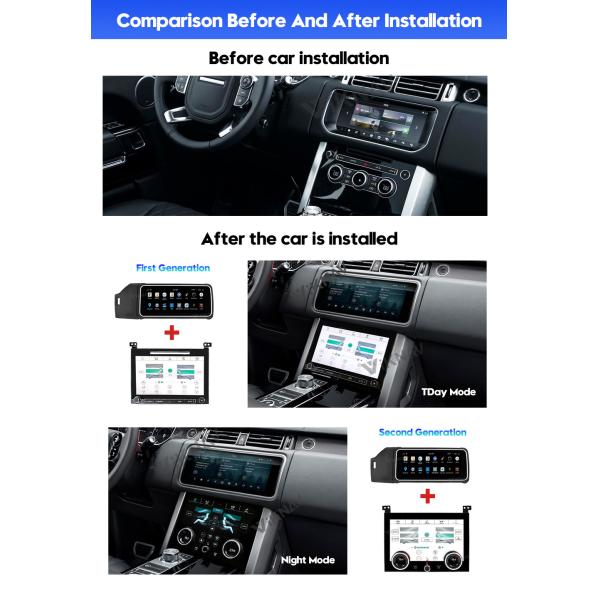 12.3-дюймовое авторадио для Android для Range Rover L405 экран AC кондиционер экраны второго пилота 2din Car Stereo Carplay