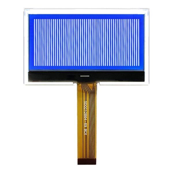 2.5 Inch 128x64 Dot Matrix LCD Display with STN Blue Background White Character Graphic LCD Module