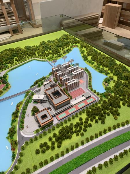 University Campus Models 1:100 Architectural Model With Detailed Facilities