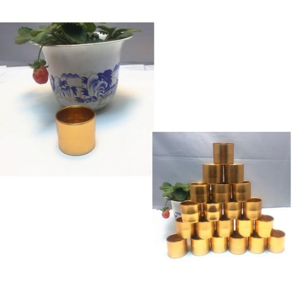 10ml Golden Round Recyclable Aluminum Cans 47*48mm Tea Packaging