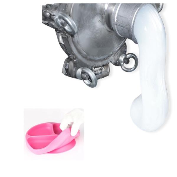 Babadores recém-nascidos líquidos de alta temperatura da borracha de silicone do produto comestível para a criança