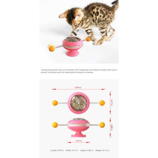 Multifunction Windmill Interactive Cat Toy Turntable Massage Scratching ODM ABS 178g