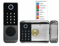 8 langues Fermeture de bord en acier inoxydable Fermeture de porte intelligente Double côté optionnel