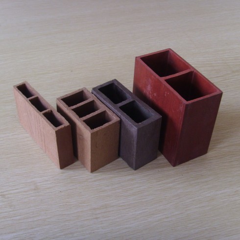 Wood Plastic Synthetic WPC Hollow Post for Real Estate Balustrades