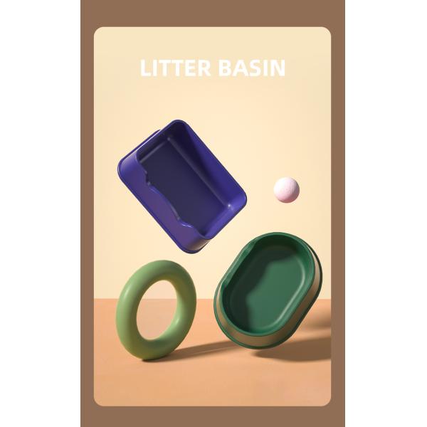 OEM All Open Top Cat Litter Box 3L Square Oval Cat Sand Basin